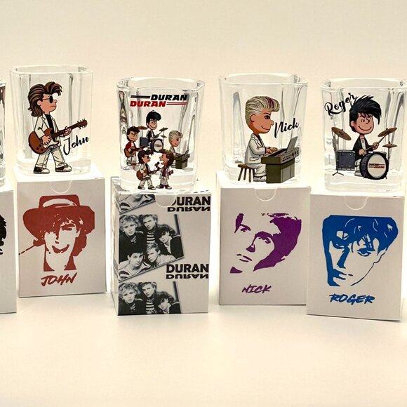 DURAN DURAN/Peanuts Mashup Shot Glass set of 6 w/ Matching Gift Boxes - Picture 3 of 9
